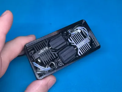 Gridfinity 1x2x4U holder for 2 complete X1 hotends