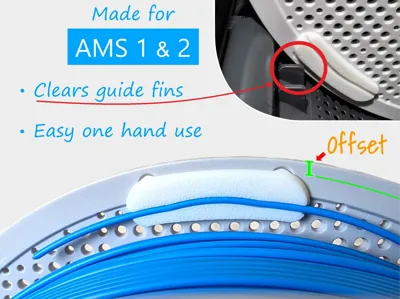 Filament Clip AMS 1 + 2 optimized - Bambu spools
