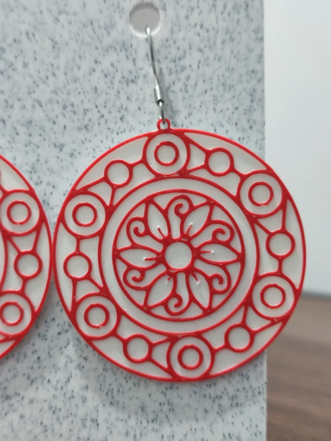 Aretes Mosaico Carmesí view 4