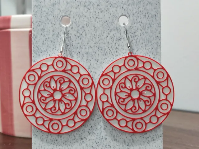 Aretes Mosaico Carmesí