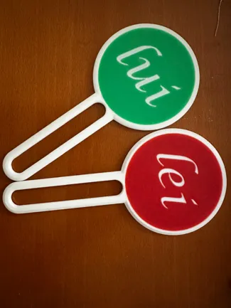 wedding voting paddle (ita or eng)
