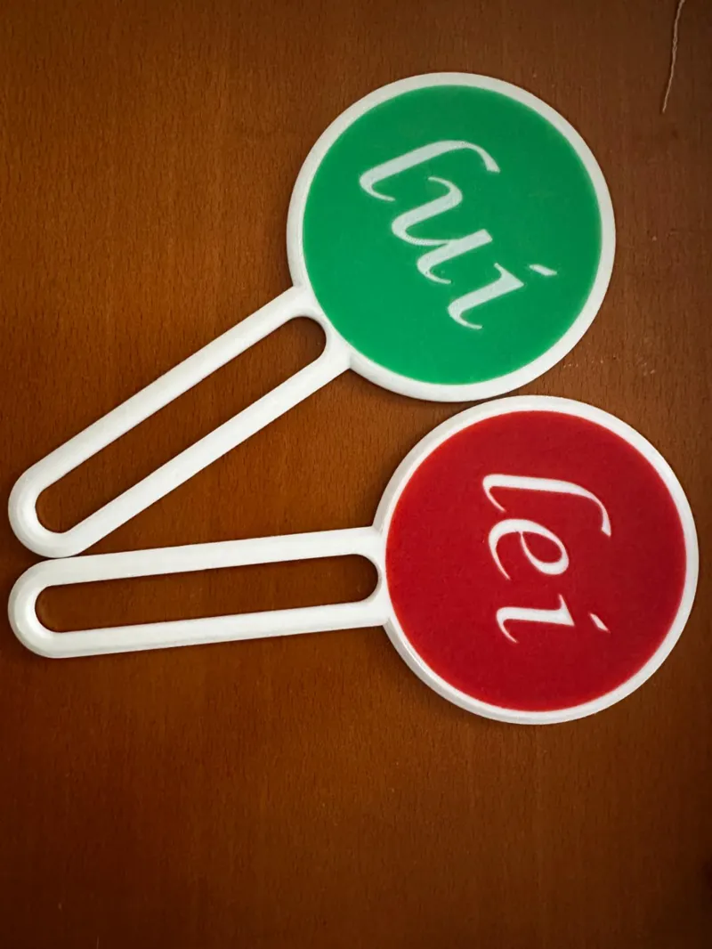 wedding voting paddle (ita or eng)