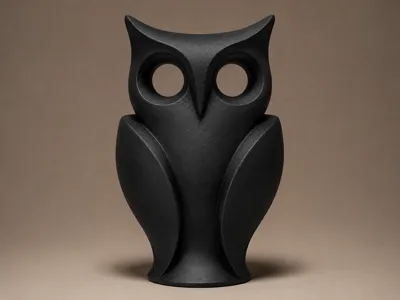 Two Faced Owl - Nightwatch Owl Sculpture