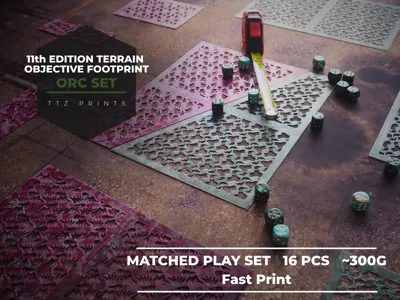 40k 11th Edition Terrain Footprints - Orc