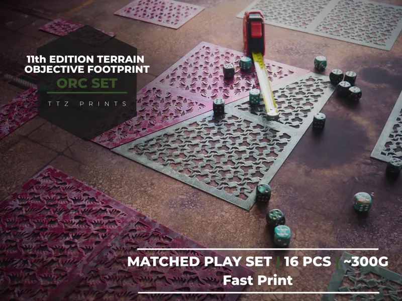 40k 11th Edition Terrain Footprints - Orc