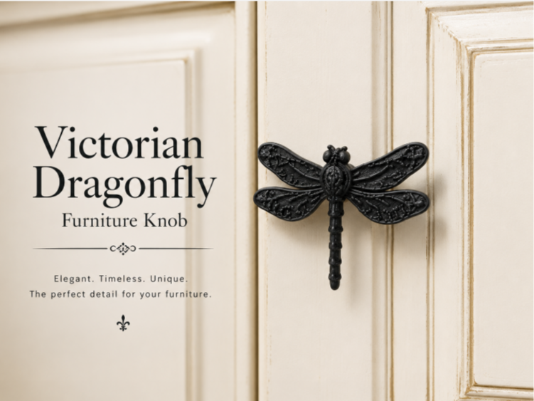 Victorian Dragonfly Furniture Knob