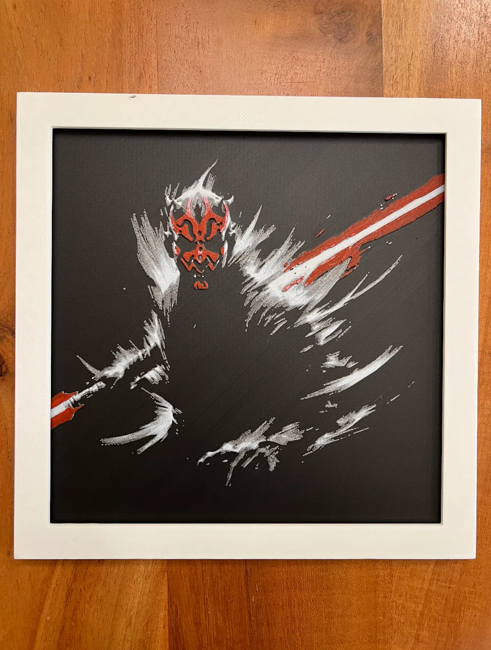 Darth Maul with Red Saberstaff Black Background