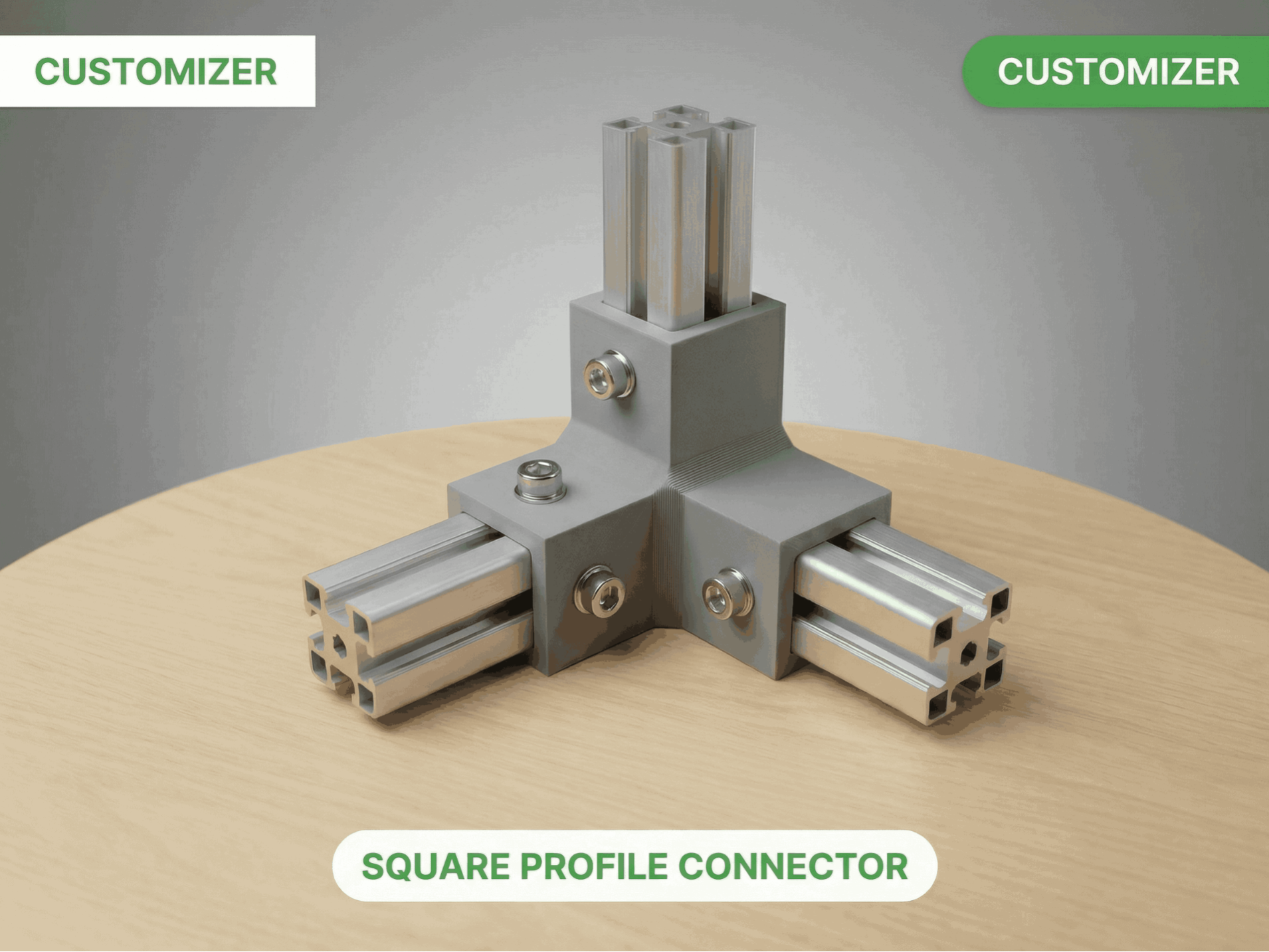 Corner section connector Customizable
