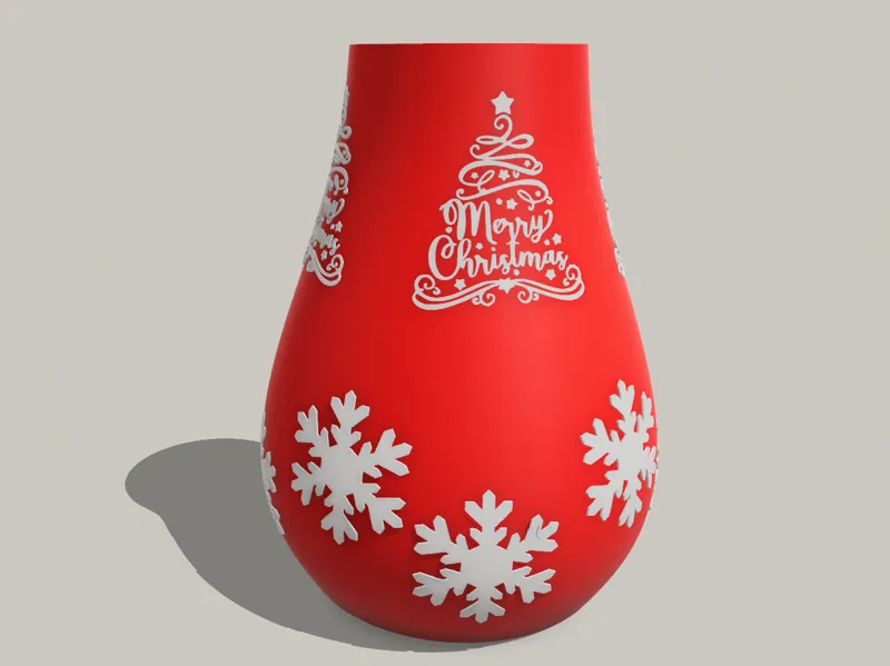 Christmas Thematic Vase