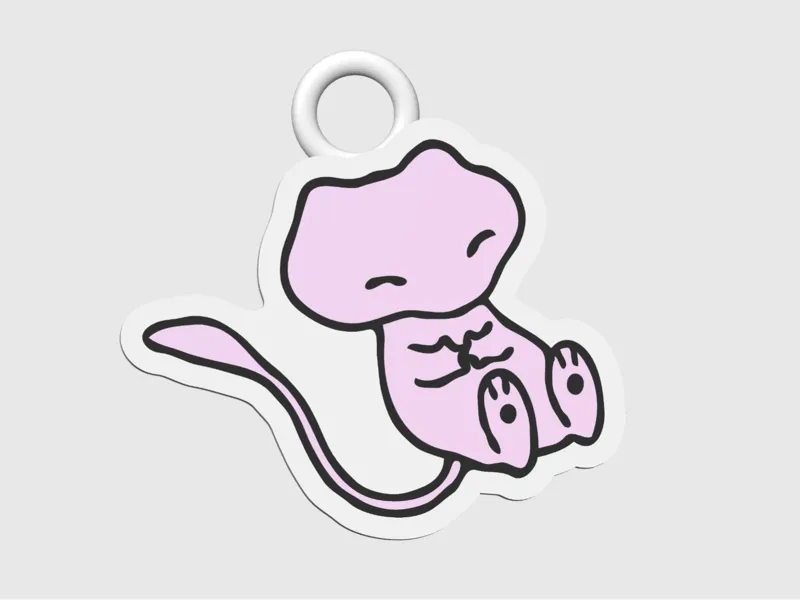 Mew Ex Keychain Multicolor Pokemon SIR Card PAF
