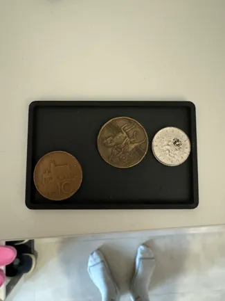 Ridge wallet coin tray
