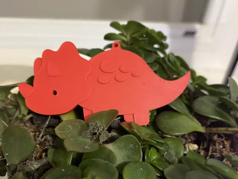 Triceratops Keychain