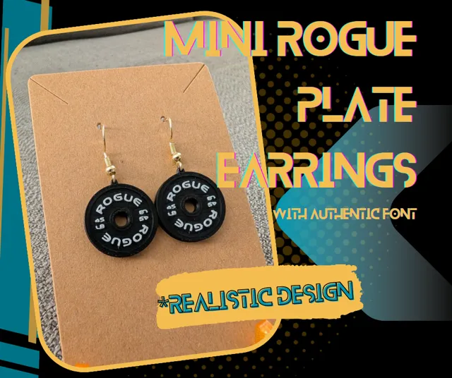 Mini Rogue Barbell Plate Earrings