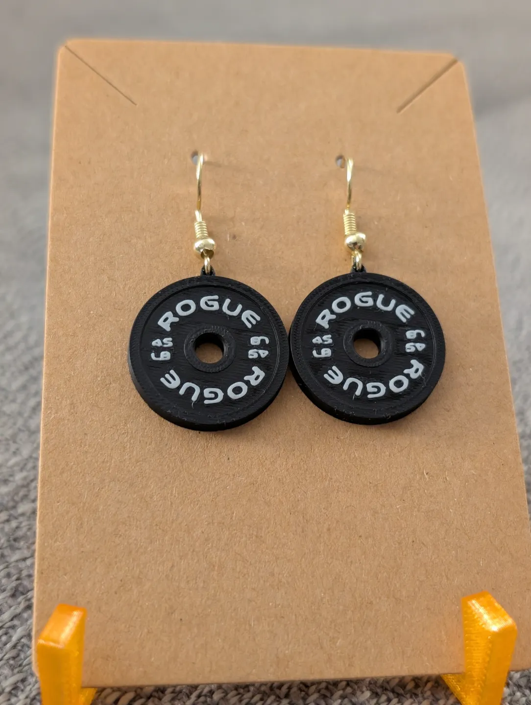Mini Rogue Barbell Plate Earrings view 2
