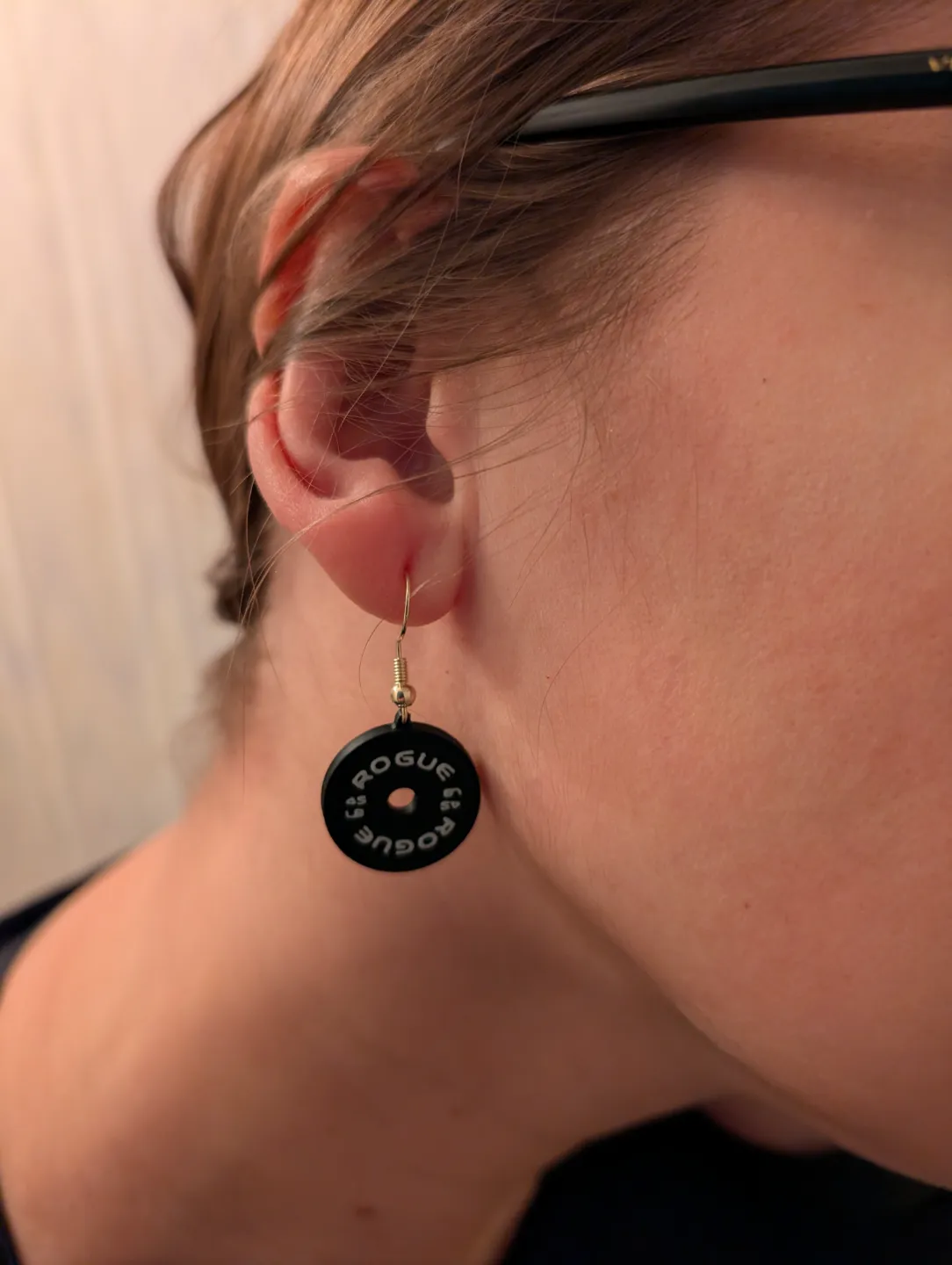 Mini Rogue Barbell Plate Earrings view 3