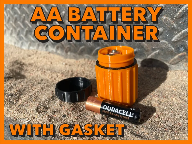 Rugged AA & AAA Battery Containers