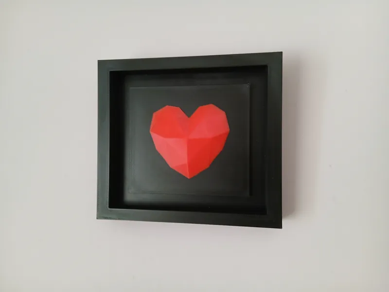 Geometric valentines Heart 3D Wall 