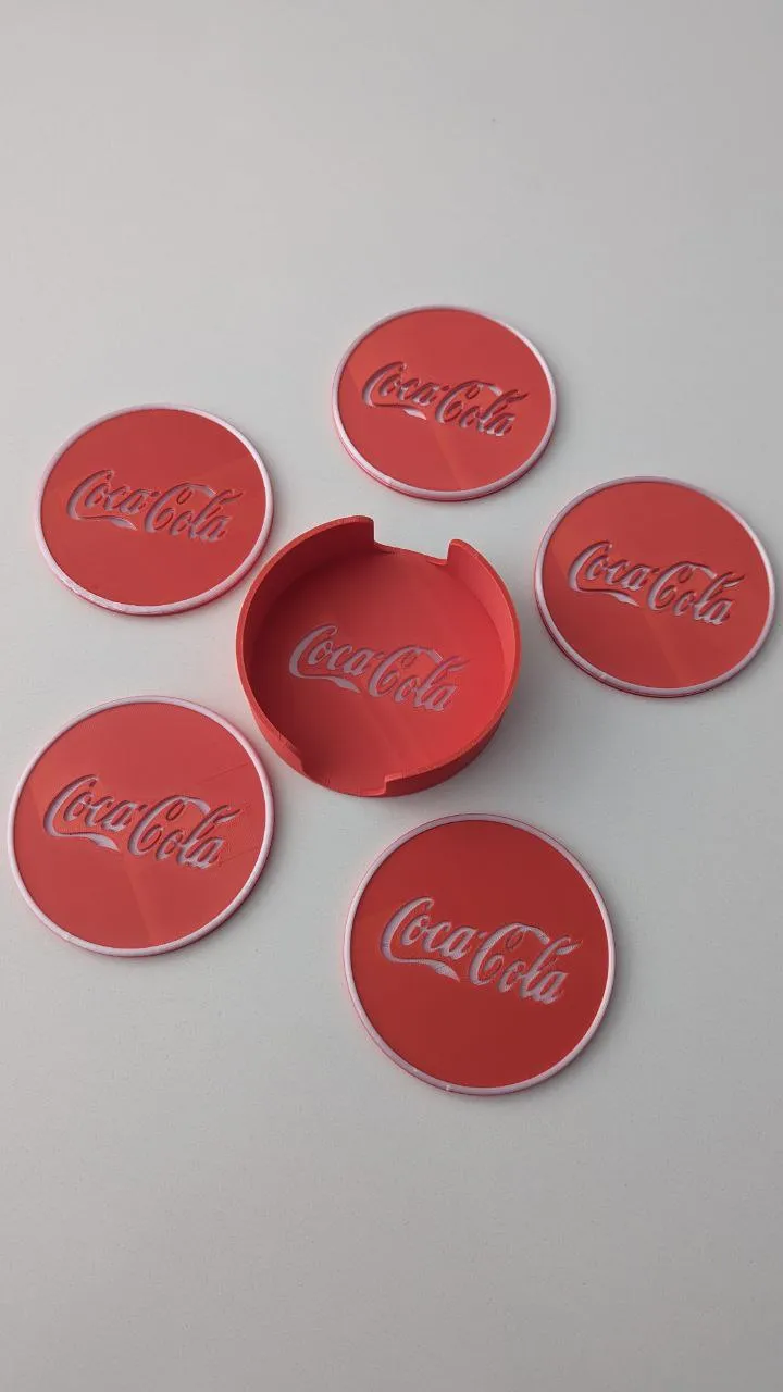 Coca Cola drink coaster set - Multicolor - AMS Ready