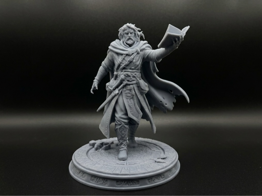 Eldran the Ashen Dark Wizard Miniature D&D / TTRPG