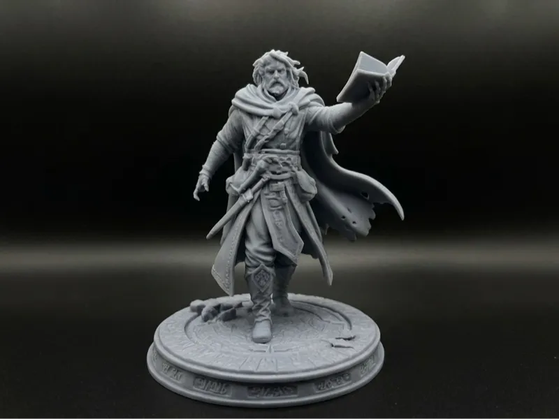 Eldran the Ashen Dark Wizard Miniature D&D / TTRPG