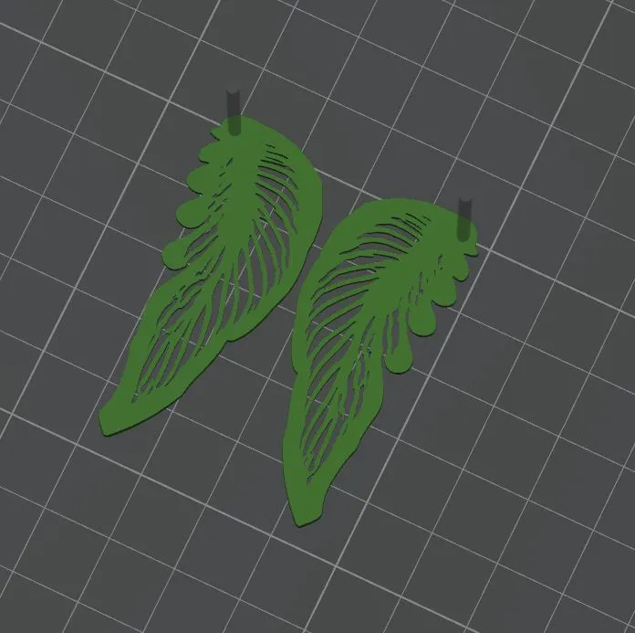 Aretes de hoja estirada, impresion rapida view 4