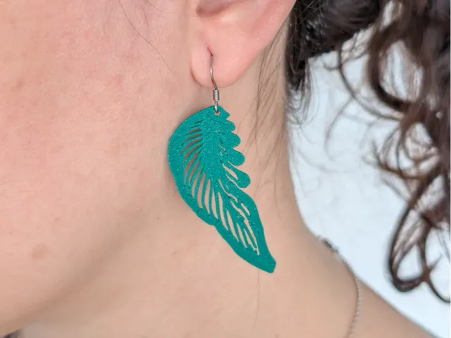 Aretes de hoja estirada, impresion rapida