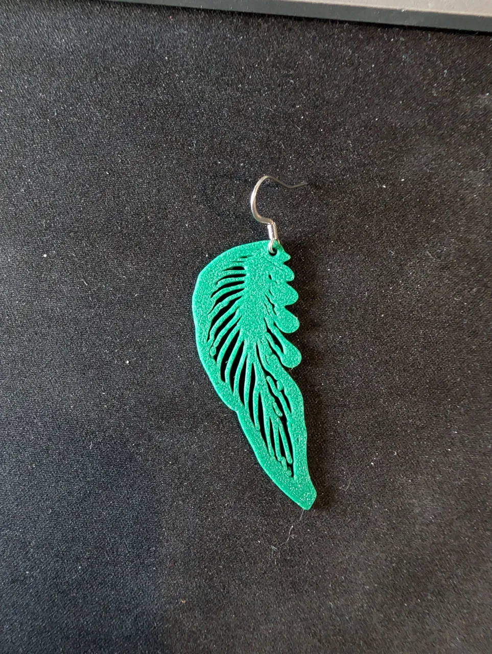 Aretes de hoja estirada, impresion rapida view 3