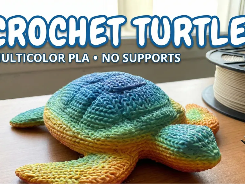 Knitted Style Sea Turtle - No Supports