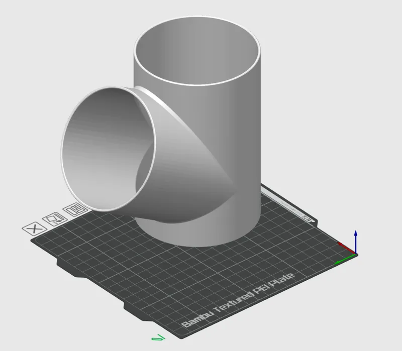 4" duct y-adapter splitter. 30 degree angle split