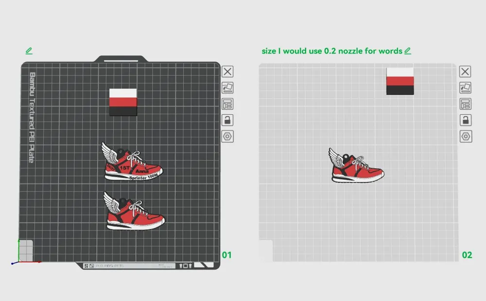 Track shoe with wing keychain - Free 3D Print Model - MakerWorld