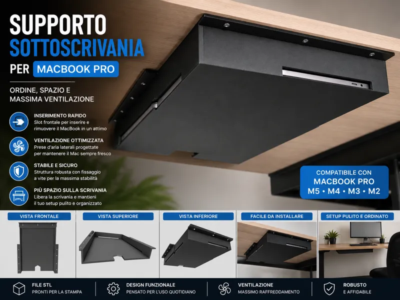 Supporto Sottoscrivania per MacBook Pro M5 / M4/M3