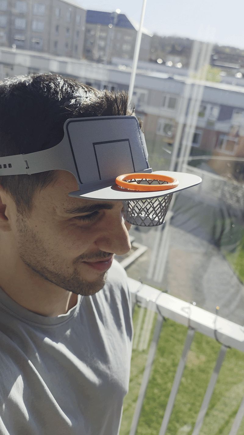 Hoop Caps, Adjustable Caps with Basketball Rim