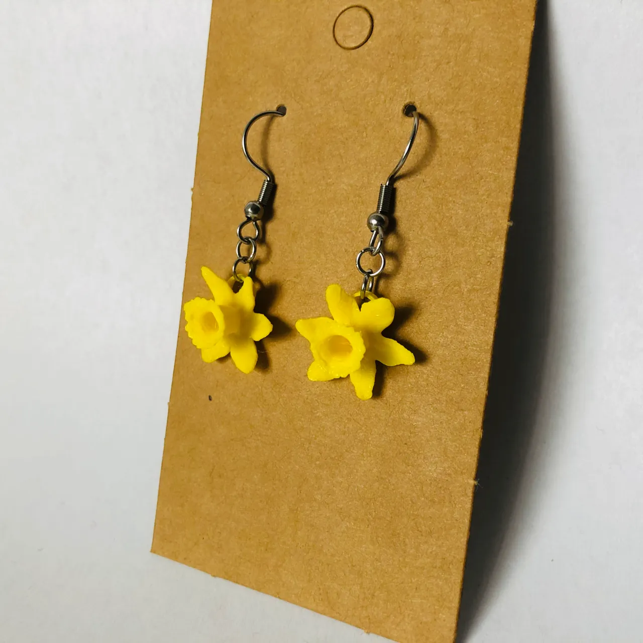 3D daffodil earrings, no AMS, 0.4 mm nozzle view 2