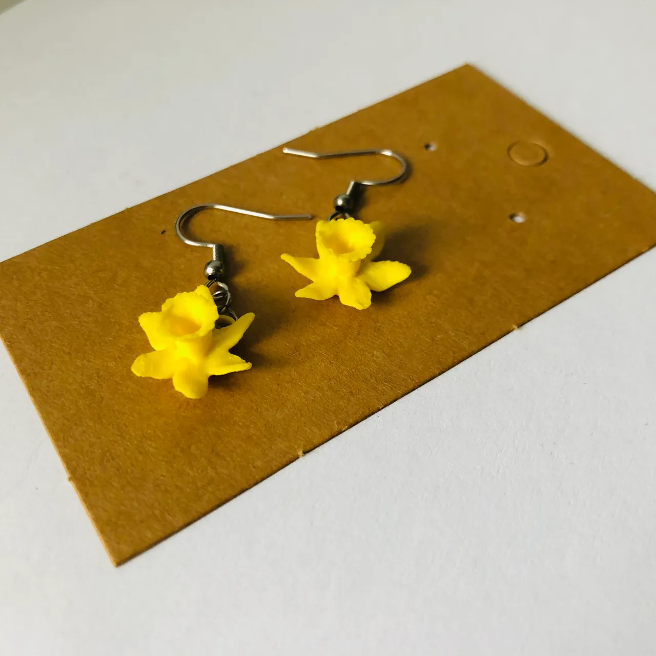 3D daffodil earrings, no AMS, 0.4 mm nozzle view 3