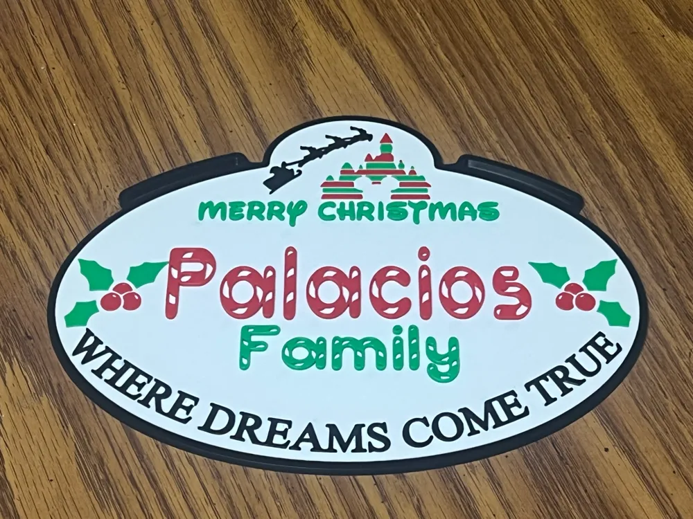 Modelo para impresión 3D: Disney Christmas Stroller Tag. Referencia del modelo original.