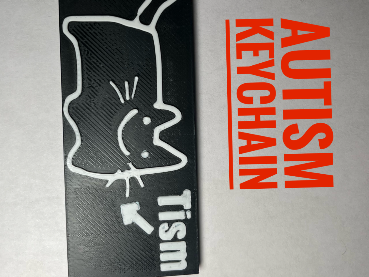 cat autism keychain no ams