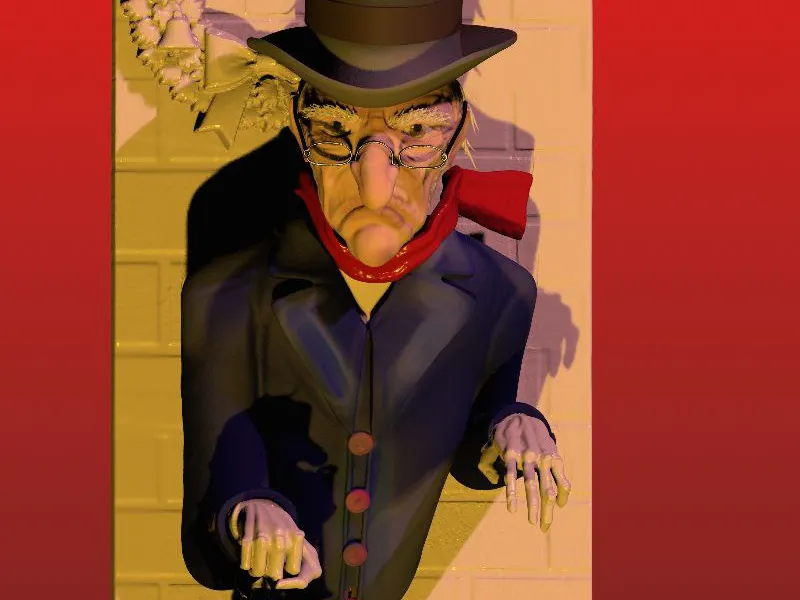 Christmas Carol jim carrey scrooge wall decoration
