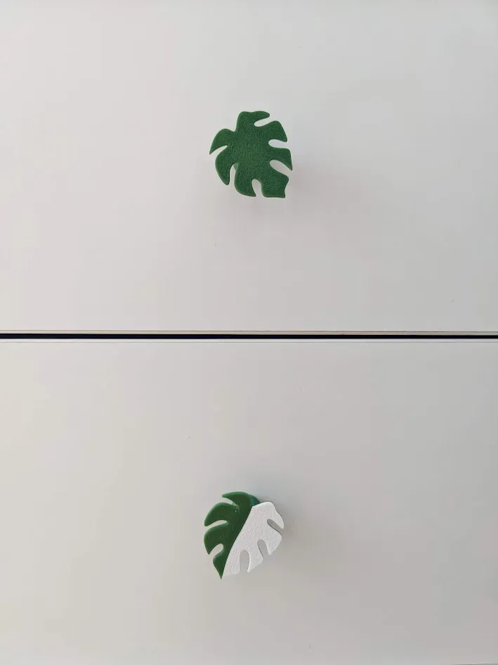 Monstera door/drawer knob for Ikea Kallax by shelbyeleanor MakerWorld