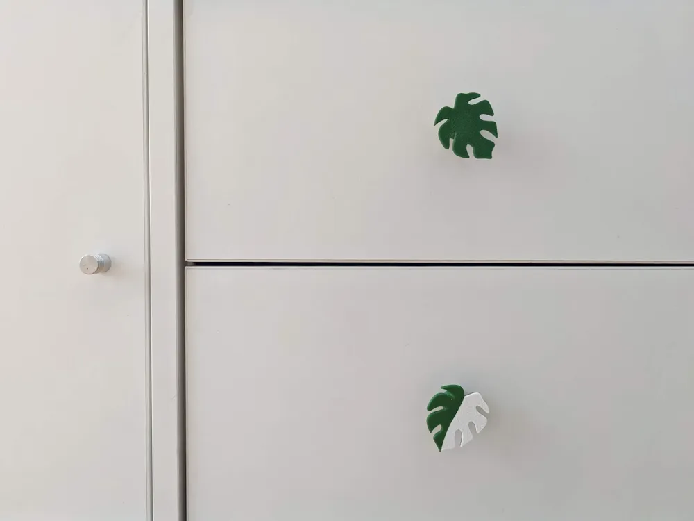 Monstera door/drawer knob for Ikea Kallax by shelbyeleanor MakerWorld