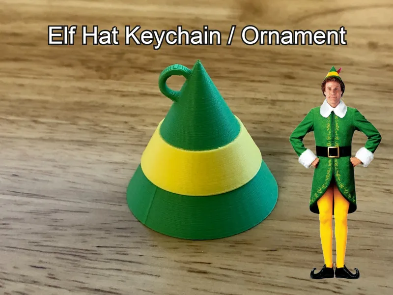 Elf Hat Keychain / Ornament 