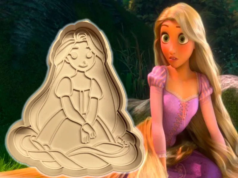 Rapunzel from Tangled cookie cutter