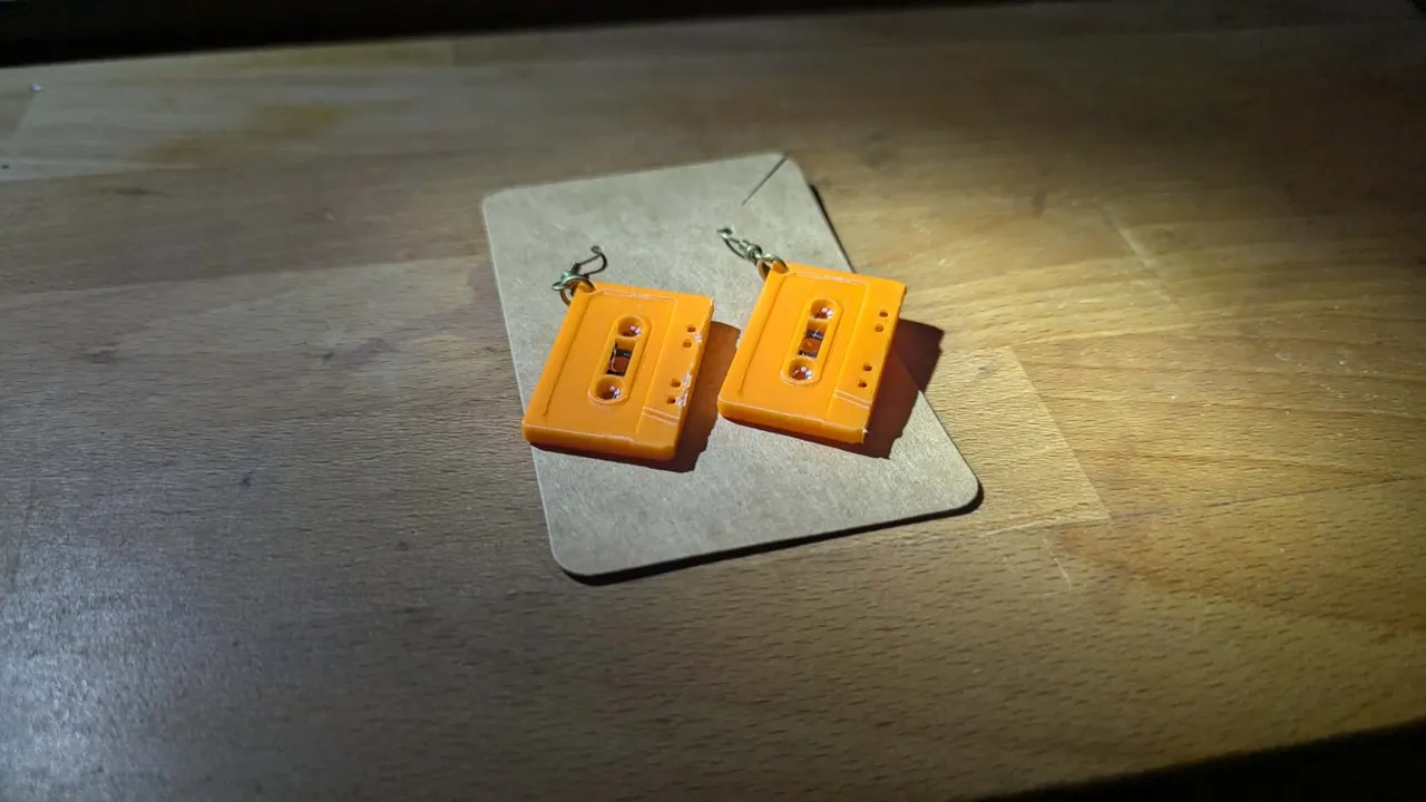 80s cassette Retro Vibe Earrings view 2