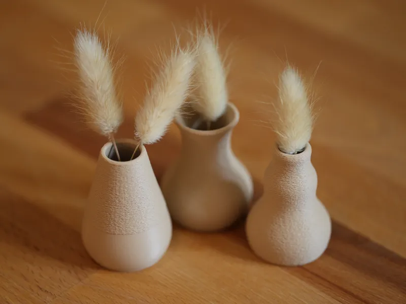 Small Fuzzy Vase Set