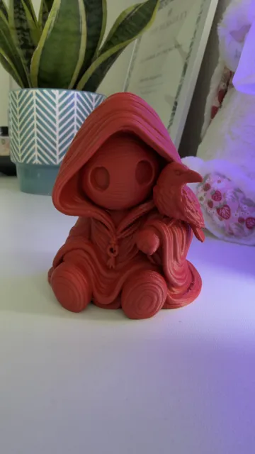 Figura decorativa: Grim Reaper Raven – Cute Hooded Fantasy Figure — vista de referencia 3