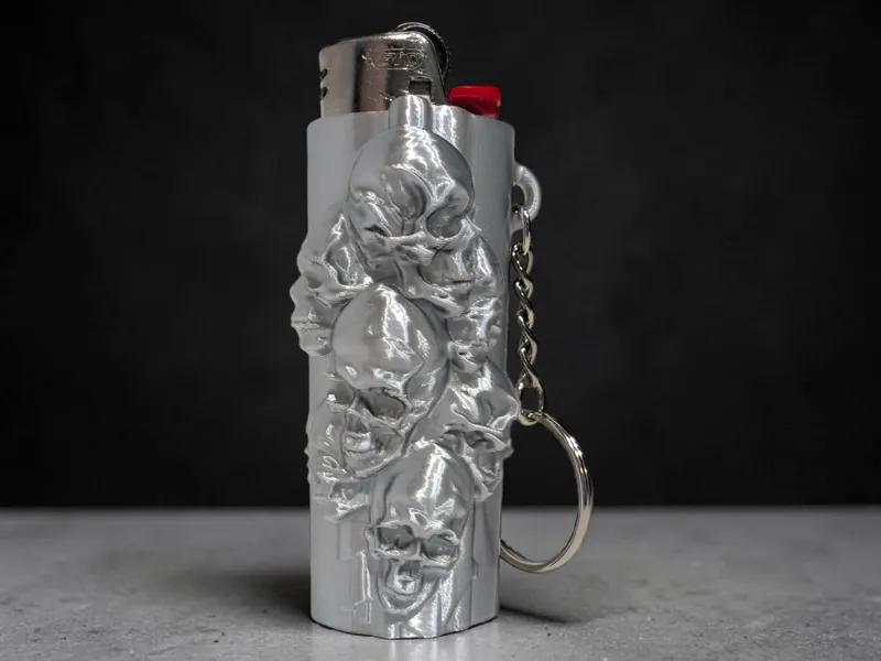 Skulls Bic Lighter Case