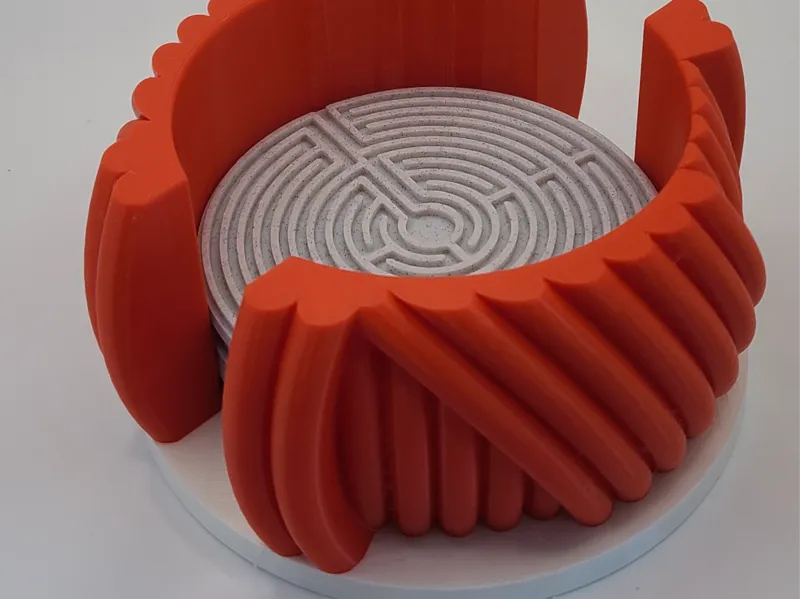 Labyrinth of Knossos Coaster Set