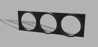 Car Gauge holder DIN1 3 x 50mm