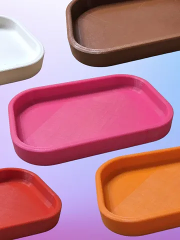 Bandeja organizadora: Minimalist Rounded Rectangular Tray Catchall — vista de referencia 2
