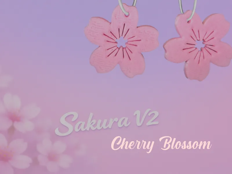 Another Sakura Cherry Blossom, Earrings & keychain