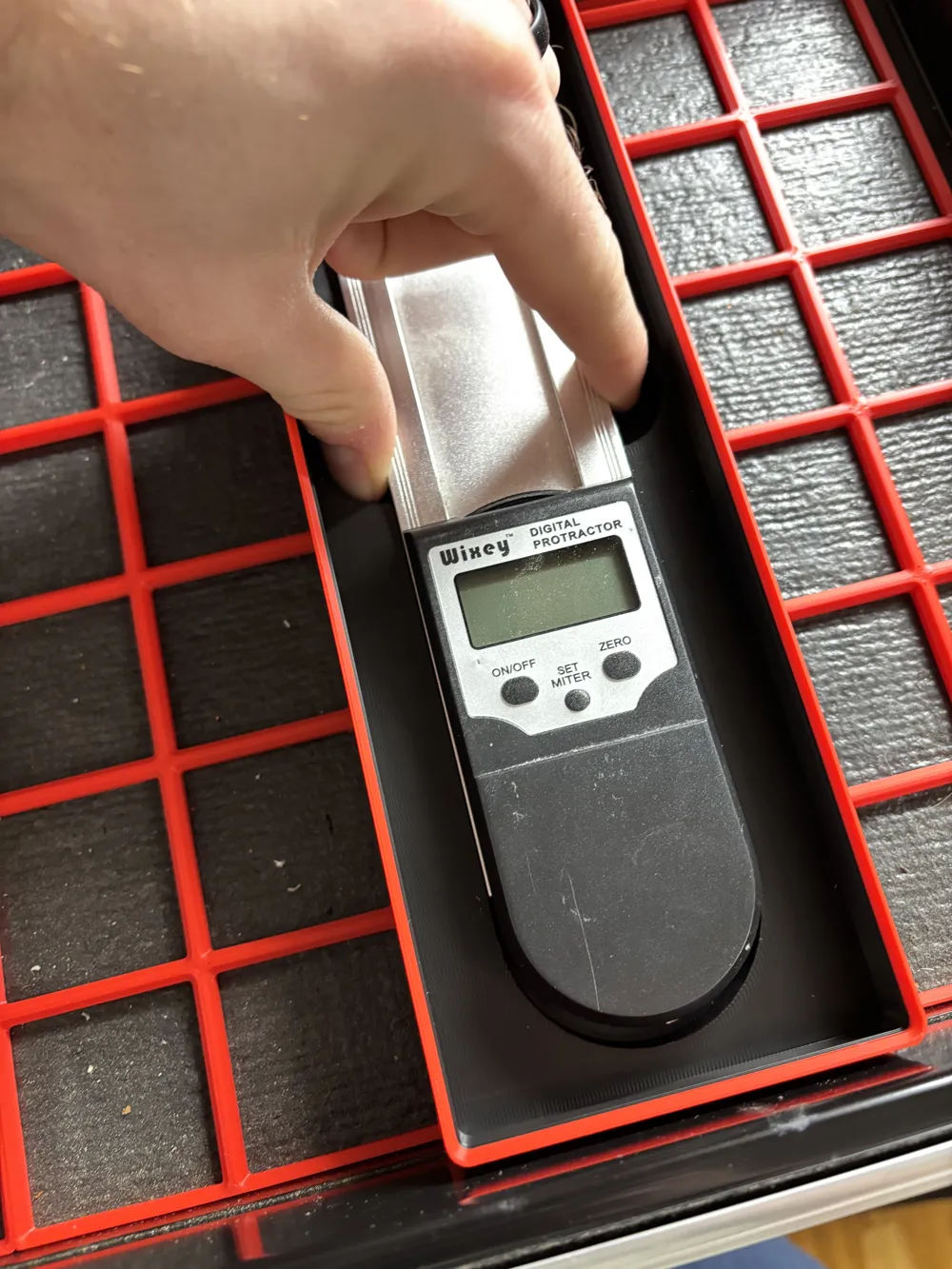 Gridfinity Protactor Ruler Gridfinity for Wixey Digital Protractor by Two Trees MakerWorld ...